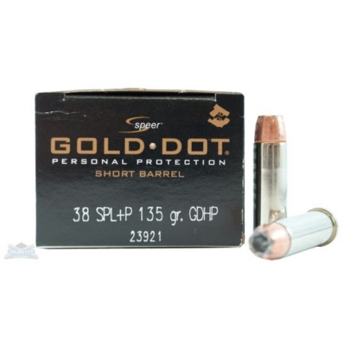 Speer 38 Special+P 135gr Gold Dot "Short Barrel" Ammunition 20rds - 23921