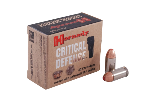 Hornady Critical Defense 45ACP 185 Grain Flex Tip JHP Handgun Ammo - 20 rounds