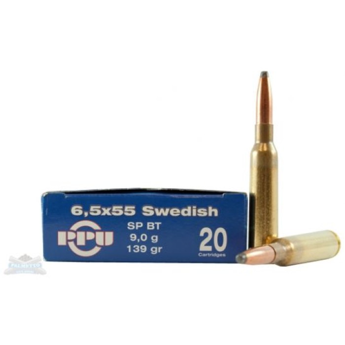 Ppu 6.5X55 Swedish SP 139 Grain Weight 20/500 PP6.2