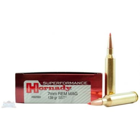 Hornady 80593 Superformance  7mm Rem Mag 139 gr SST 20Rd