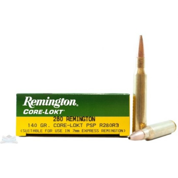 Remington 280 140gr Core-Lokt PSP Ammunition 20rds - R280R3