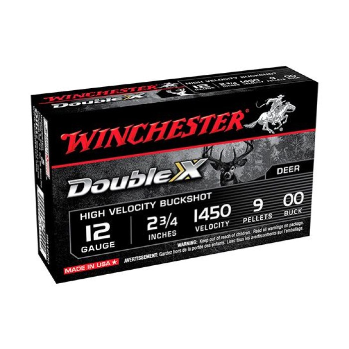 Winchester 12ga 2.75" 00 Buck High Velocity Shotshells 5rds - SB1200