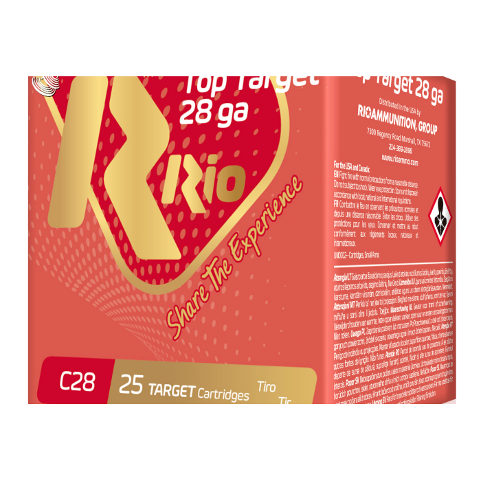 Rio Ammunition STV2875 Top Target  28 Gauge 2.75 34 oz 7.5 Shot 25 Per Box10 UPC: 8435101621786