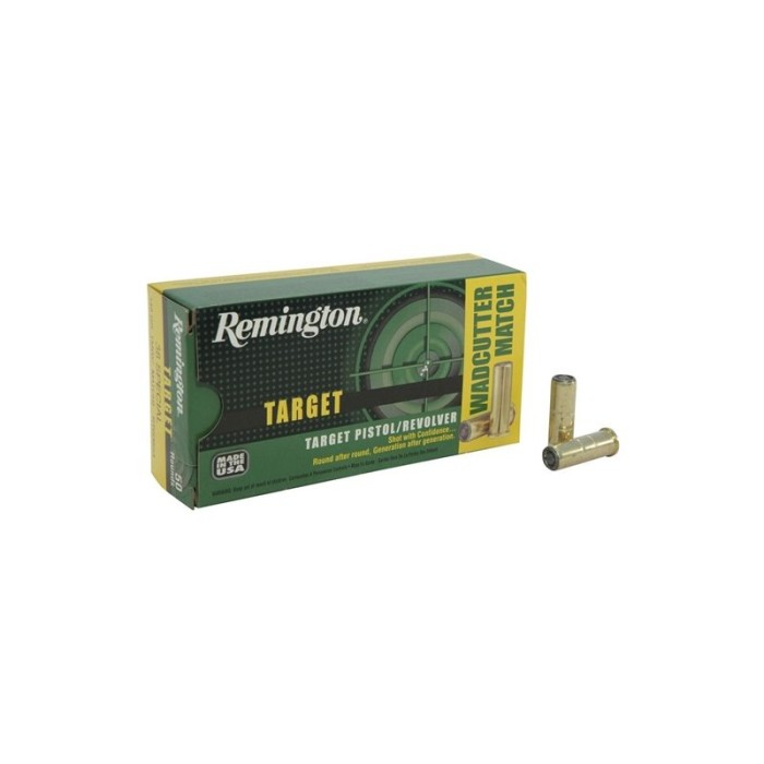 Remington 38 Special 148 Grain Targetmaster Lead Wadcutter M - Brass Casing