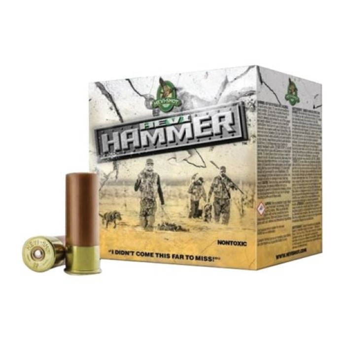 Hevi-Shot Hs28388 Hevi-Hammer Waterfowl 12 Gauge 3.50" 1 1/2 OZ Steel, Bismuth BB Shot 25 Per Box/ 10 CS