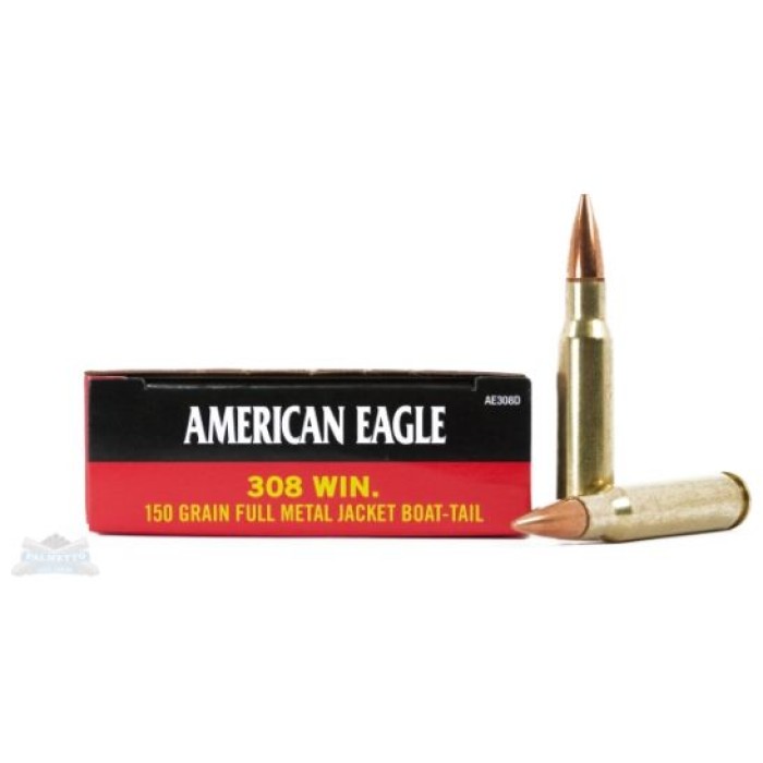 American Eagle 308 150gr FMJBT Ammunition 20rds - AE308D