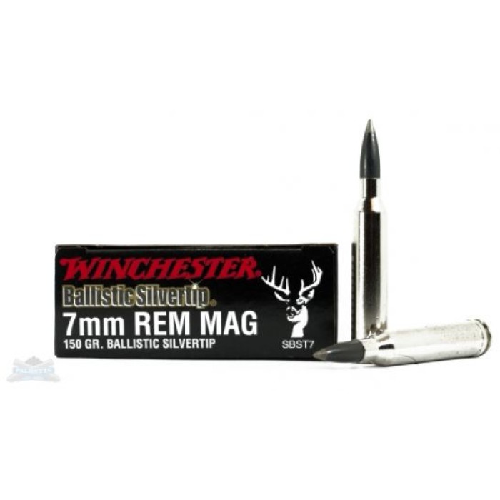 Winchester 7mm Rem Mag 150gr Ballistic SilverTip Rifle Ammunition 20rds - SBST7