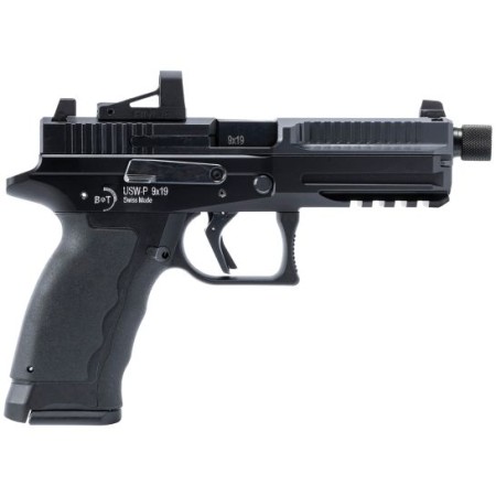 B&T USW-P 9mm M13.5LH Thread Striker-Fired OR Pistol w/(1) 17rd & (1) 19rd Mags BT-490002