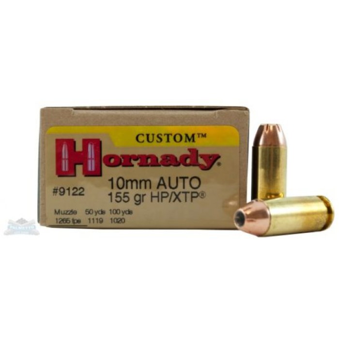 Hornady .10mm Auto 155gr HP XTP Custom Pistol Ammunition 20rds - 9122