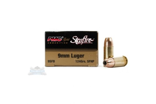 PMC Starfire 9mm 124gr JHP Ammunition, 20 Round Box - 9SFB