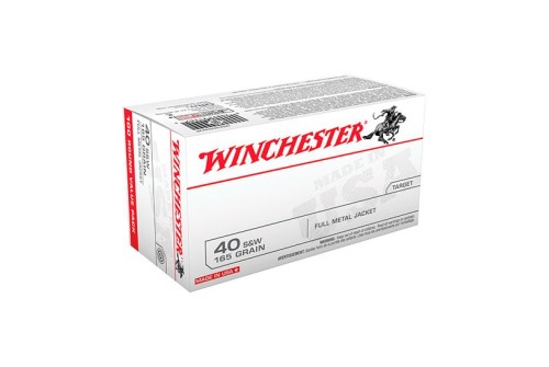 Winchester 40 S&W 165gr FMJ USA Ammunition 100rds - USA40SWVP