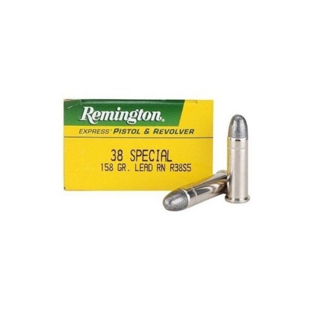 Remington 38 Special 158 Grain Lead Round Nose - Brass Casing