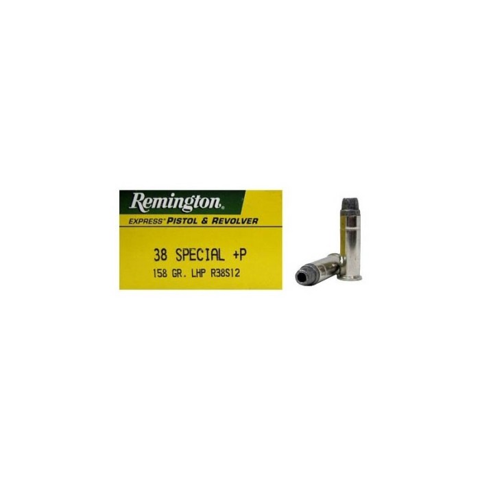 Remington 38 Special +P 158 Grain Lead Hollow Point - Brass Casing