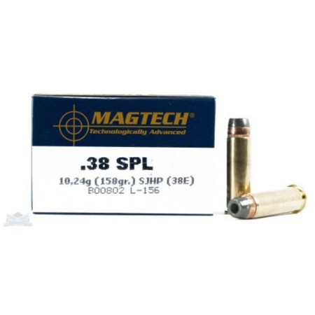 Magtech 38 Special 158gr SJHP Ammunition 50rds - 38E