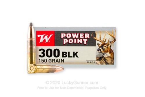 Winchester .300 Blackout Power Point PSP Ammo 150gr 20/ct