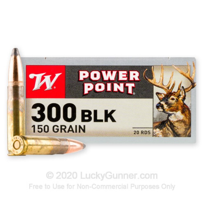 Winchester .300 Blackout Power Point PSP Ammo 150gr 20/ct