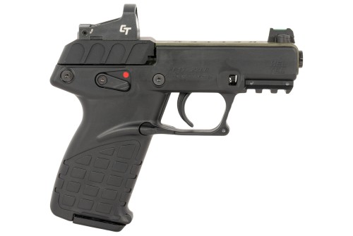 Kel-Tec  P17 w/Crimson Trace Red Dot Compact 22 LR 16+1 3.80" Black Steel Threaded Barrel, OD Green Serrated Slide [MPN: P17BBLKRDGRNS]