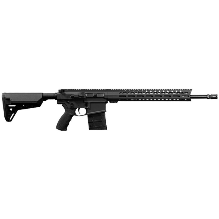 Live Free Armory LFHUN81001 Hunter 7.62x51mm NATO 10+1 18" Heavy Threaded Steel Barrel, Black Cerakote M4 Flat Top w/Feed Ramps Aluminum Receiver, Black Polymer 6 Position Collapsible Magpul SL-S Stock