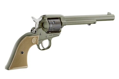 Ruger 02049 Wrangler 22 LR 6rd 6" Olive Drab 6 Shot Revolver