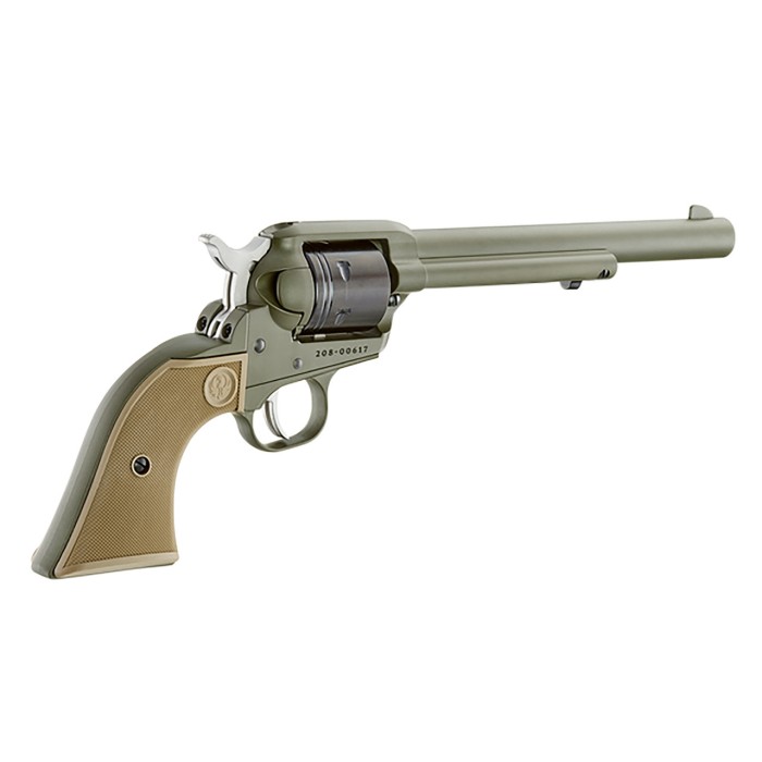 Ruger 02049 Wrangler 22 LR 6rd 6" Olive Drab 6 Shot Revolver