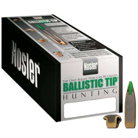 NOSLER Ballistic Tip Hunting .270 Caliber .277" 130Gr Spitzer 50rd Box Bullets (27130)