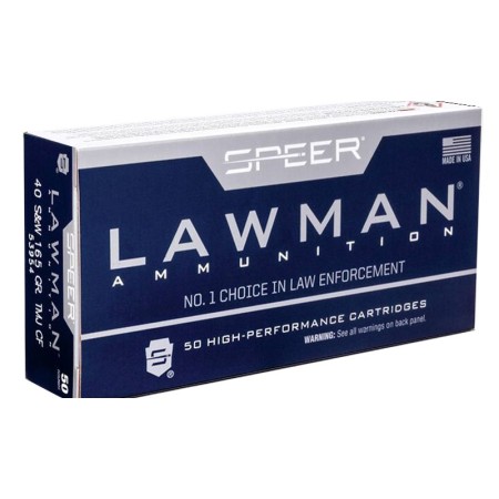 40 S&W - 165 Grain TMJ - Speer LAWMAN - 50 Rounds