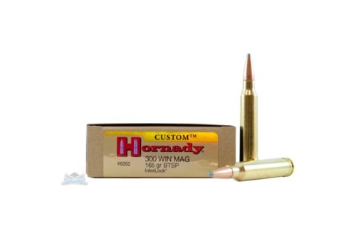 Hornady 300 Win Magnum 165gr BTSP Custom Ammunition 20rds - 8202