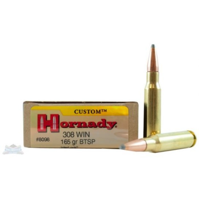 Hornady 308 Win 165gr BTSP Custom Ammunition 20rds - 8098