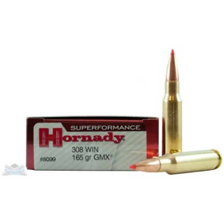 Hornady 308 Win 165gr GMX Superformance Ammunition 20rds- - -8099