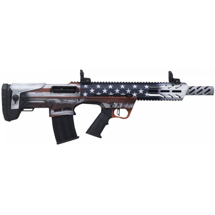 Citadel FRPS1218USA Pup Scout  12 Gauge Semi-Auto 3" 5+1 18.50" Steel Barrel, USA Flag Picatinny Rail Aluminum Receiver, Picatinny Handguards, Adj Cheek Riser Synthetic Stock, Black Polymer Grip UPC: 682146898187