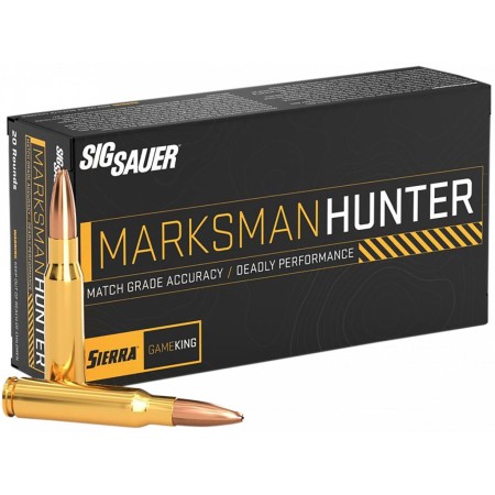 Sig Sauer Marksman Hunter 6.5 Creedmoor, 130gr, Gameking Boat Tail Hollow Point, 20rd Box