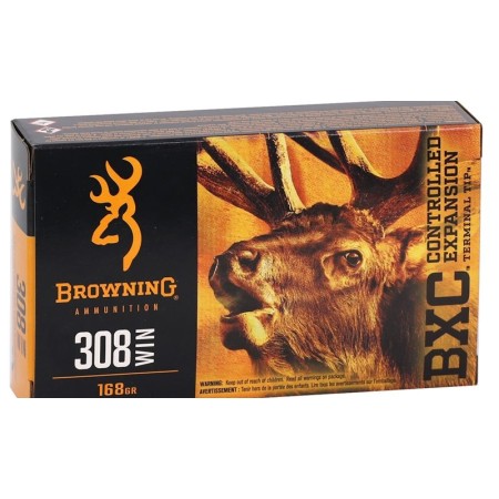 BROWNING BXC Big Game 308 Win 168 gr Rifle Ammo (B192203081)