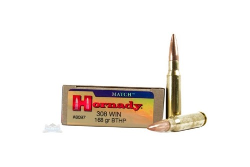 Hornady 308 168gr HPBT Match Ammunition 20rds - 8097