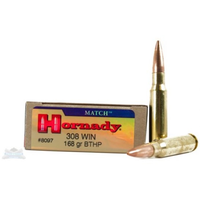 Hornady 308 168gr HPBT Match Ammunition 20rds - 8097