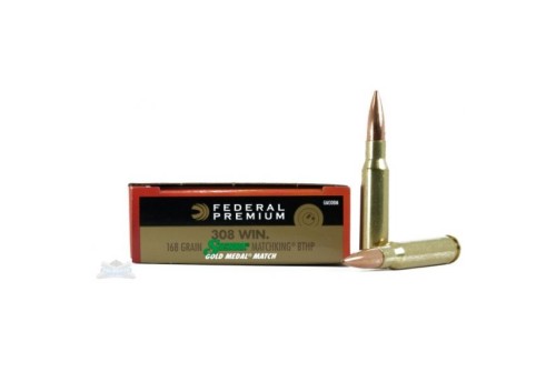 Federal 308 168gr Sierra MatchKing BTHP Gold Medal Ammunition 20rds - GM308M