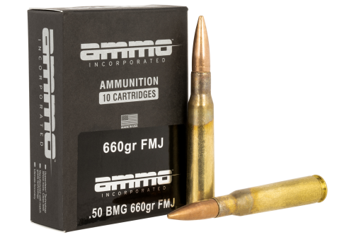 Ammo Inc Signature .50 BMG 660 gr Ammo FMJ - 10rds - 50BMG660FMJA10