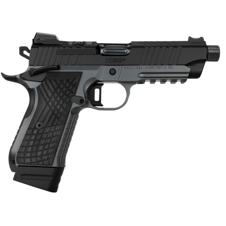 Kimber 3100021 KDS9C TFS 9mm 15+1 18+1 4.60" KimPro Gray/Black Front and Rear Serrations Stainless Steel G-10 Grip