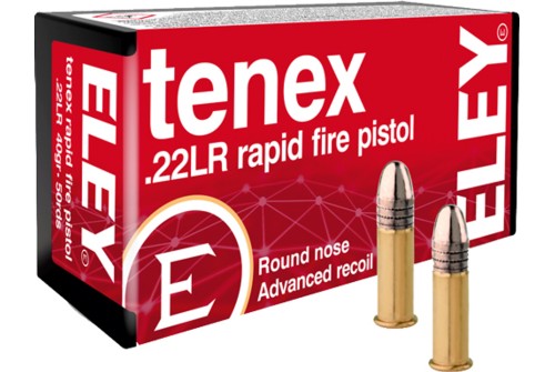 Eley Tenex Rapid Fire Pistol .22lr 40gr. Round Nose 50-pack