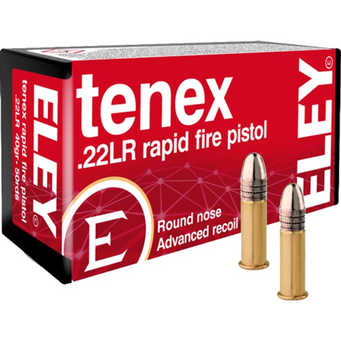 Eley Tenex Rapid Fire Pistol .22lr 40gr. Round Nose 50-pack