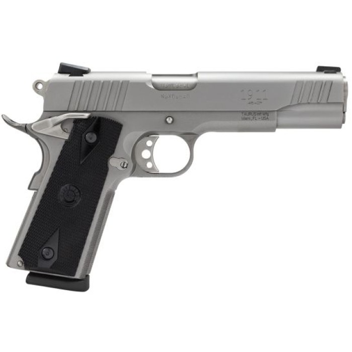 Taurus 1911 Full Size .45 ACP Pistol, Stainless - 1-191109