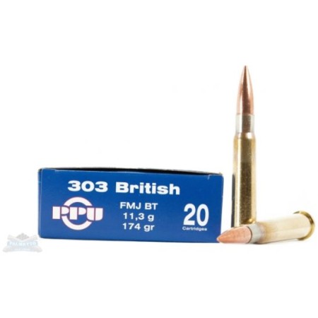 Prvi Partizan 303 British Fmj 174 Grain Weight 20/500 PP3.91