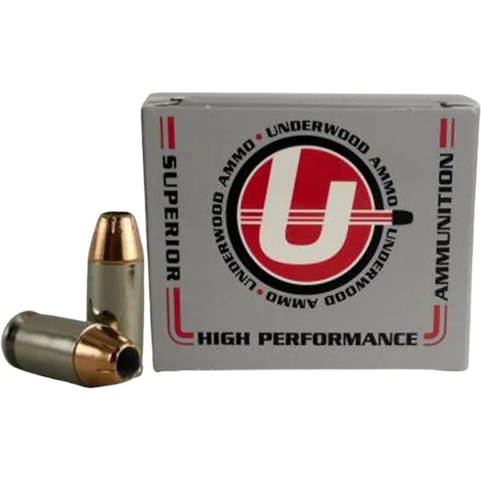 Underwood Ammo .45 Super 230 Grain Jacketed Hollow Point Nickel Plated Brass Cased Pistol Ammo, 20 Rounds, 624