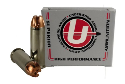 Underwood Ammo .44 Remington Magnum 220 Grain Solid Monolithic Nickel Plated Brass Cased Pistol Ammo, 20 Rounds, 841