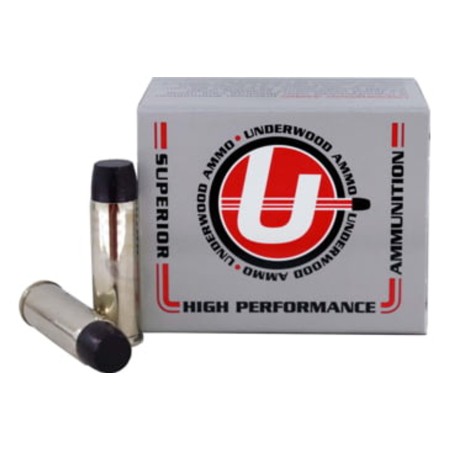 Underwood Ammo .500 S&W Magnum 440 Grain Coated Hard Cast Nickel Plated Brass Cased Pistol Ammo, 20 Rounds, 749