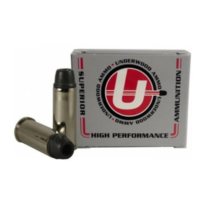 Underwood Ammo .44 Special 190 Grain Coated Soft Cast Semi-Wadcutter Hollow Point Nickel Plated Brass Cased Pistol Ammo, 20 Rounds, 742