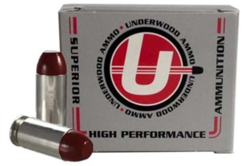 Underwood Ammo .45 Super 255 Grain Coated Hard Cast Nickel Plated Brass Cased Pistol Ammo, 20 Rounds, 728