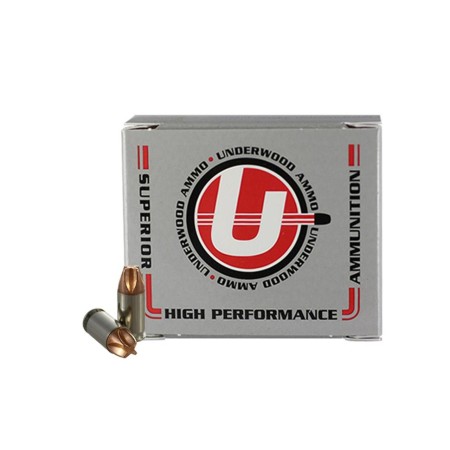 Underwood Ammo .380 ACP +P 68 Grain Xtreme Defender Solid Monolithic Nickel Plated Brass Cased Pistol Ammo, 20 Rounds, 639