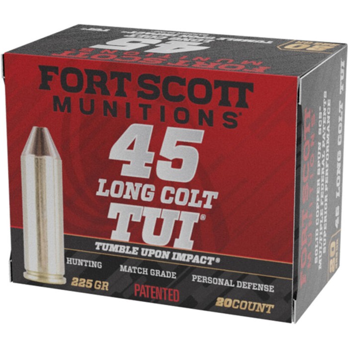 Fort Scott Munitions .45 Colt SCS TUI Ammo 225 Grain 20 Rounds