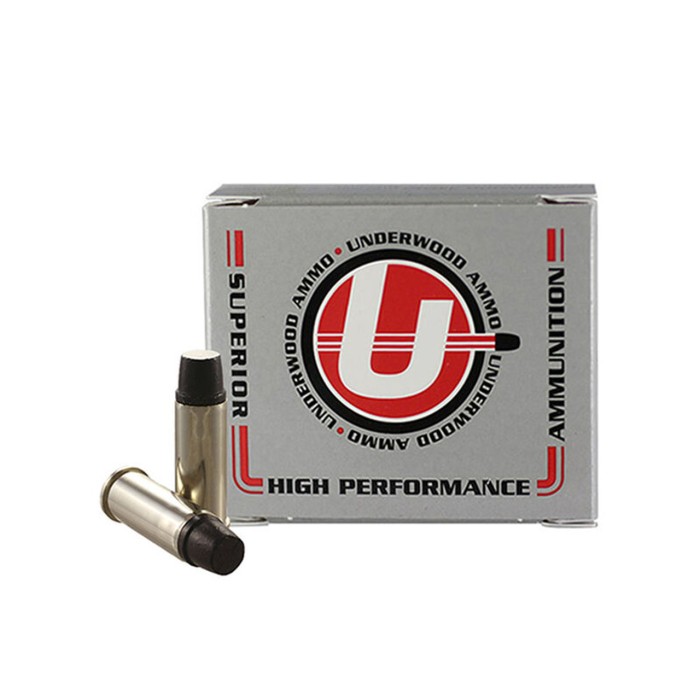 Underwood Ammo .44 Special 255 Grain Coated Hard Cast Nickel Plated Brass Cased Pistol Ammo, 20 Rounds, 737