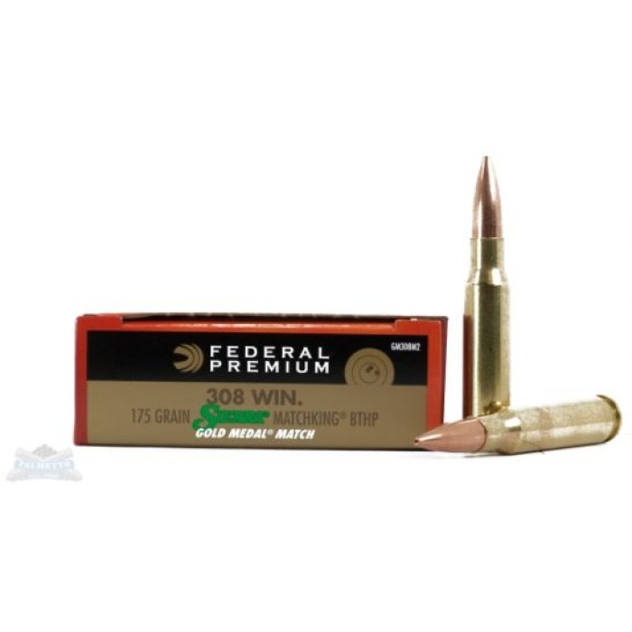 Federal 308 175gr Sierra BTHP Gold Medal Ammunition, 20 Round Box - GM308M2